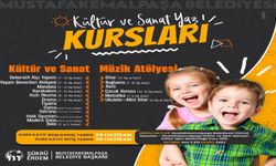 Kültür ve Sanat Yaz Kursları  Başlıyor