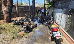 Okul Bahçesindeki 6 Motor Alev Alev Yandı