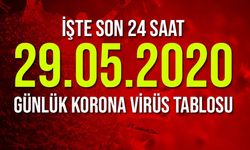 29 Mayıs korona virüs tablosu açıklandı