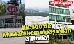 500 Büyük Sanayi Kuruluşu listesine Mustafakemalpaşa'dan 3 firma girdi