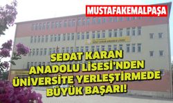 Sedat Karan Anadolu Lisesi’nden üniversite yerleştirmede büyük başarı!
