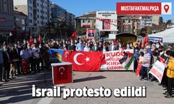 Mustafakemalpaşa'da İsrail Protestosu