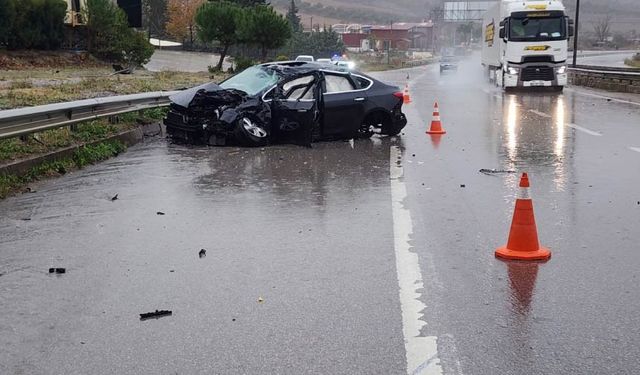 Kaza Anı Güvenlik Kamerasına Yansıdı!