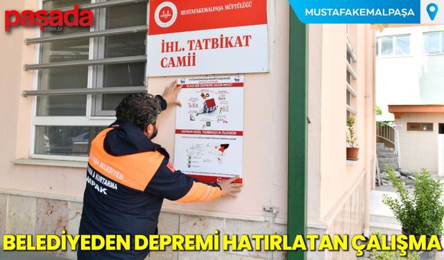 Belediyeden Depremi Hatırlatan Çalışma