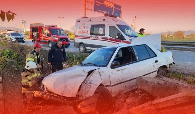 Tatkavaklı Mevkiinde Korkutan Kaza