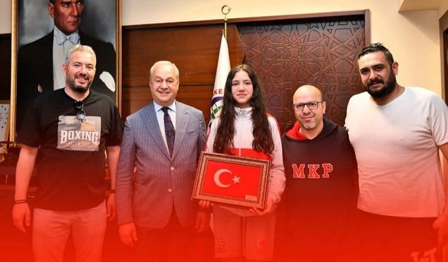 Milli Gururumuz Nilsu Özcan’dan Başkan Erdem’e Ziyaret