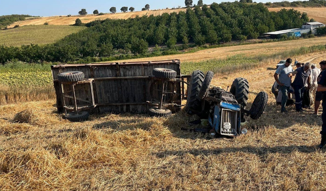Traktörün Altında Kalan Çiftçi Hayatını Kaybetti