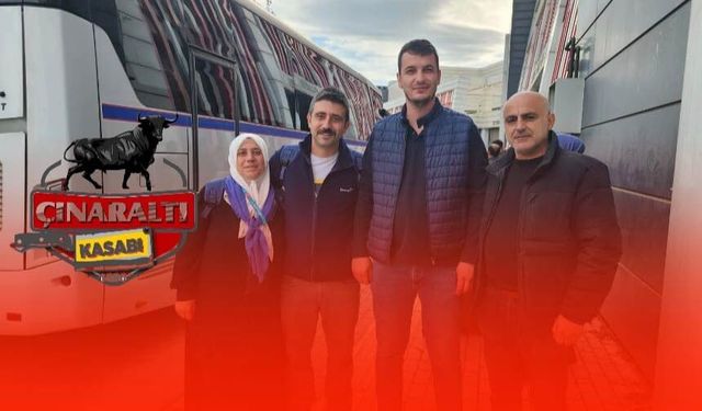 Çınaraltı Kasabı’nın Umre Çekilişini Kazanan Talihli Yola Çıktı