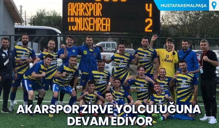Akarspor Zirve Yolculuğuna Devam Ediyor