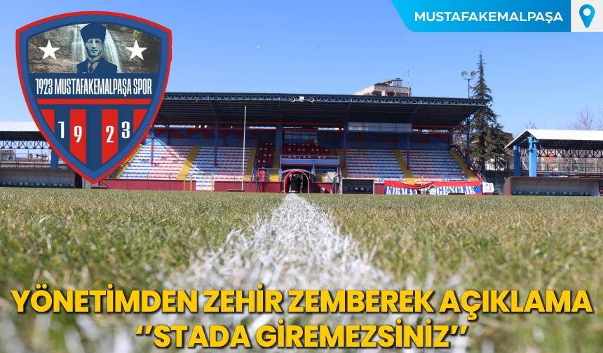 Yönetimden Zehir Zemberek Açıklama''Stada Giremezsiniz''