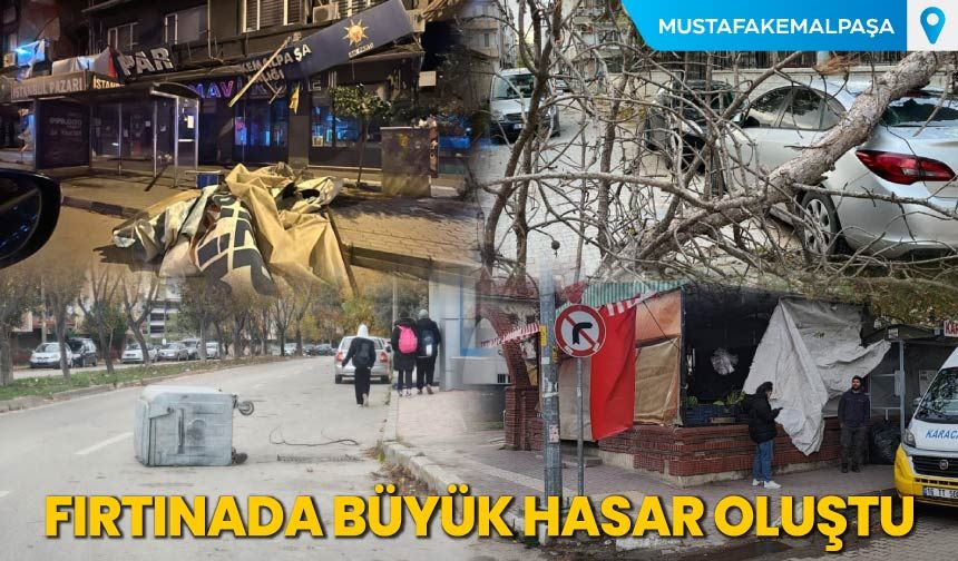 Fırtınada Büyük Hasar Oluştu