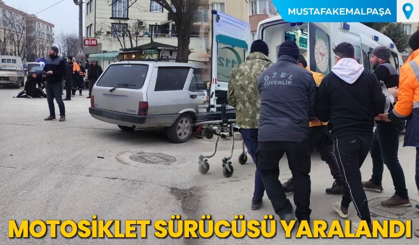 Motosiklet Sürücüsü Yaralandı