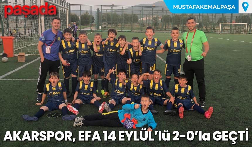 Akarspor, EFA 14 Eylül'ü 2-0'la Geçti
