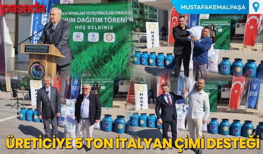 Üreticiye 5 Ton İtalyan Çimi Desteği