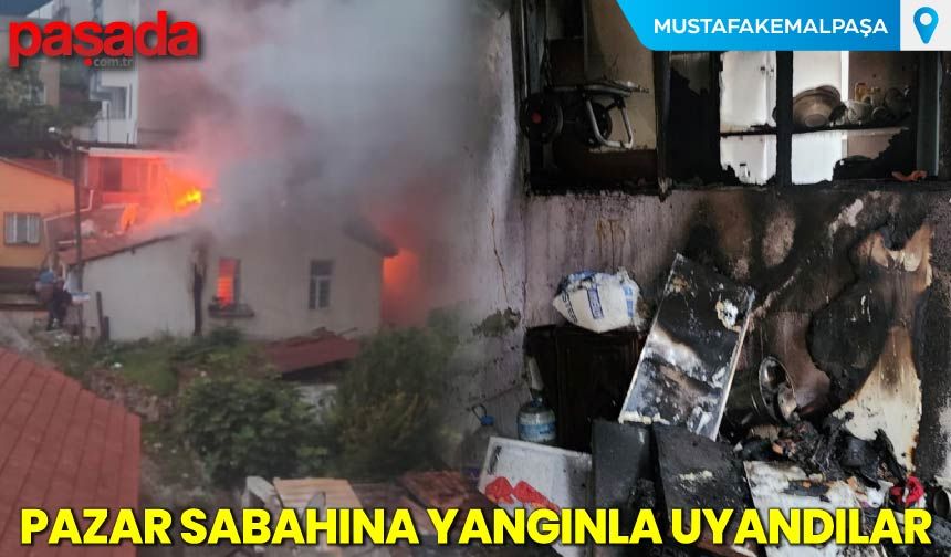 Pazar Sabahına Yangınla Uyandılar