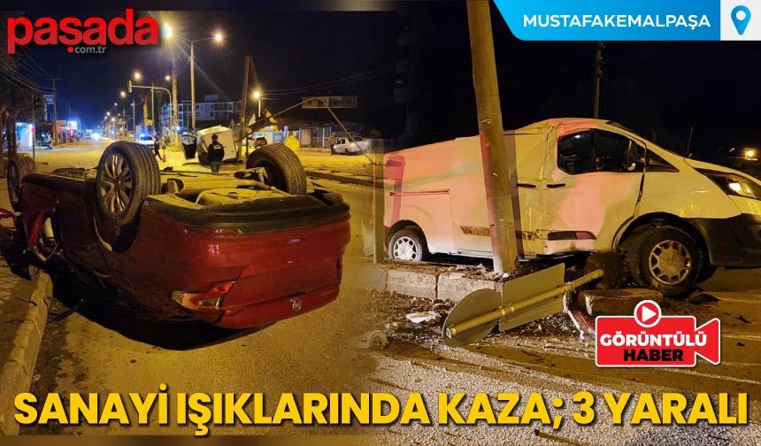 Sanayi Işıklarında Kaza; 3 Yaralı