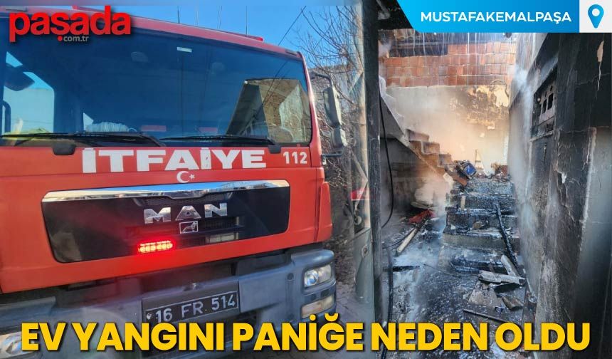 Ev Yangını Paniğe Neden Oldu
