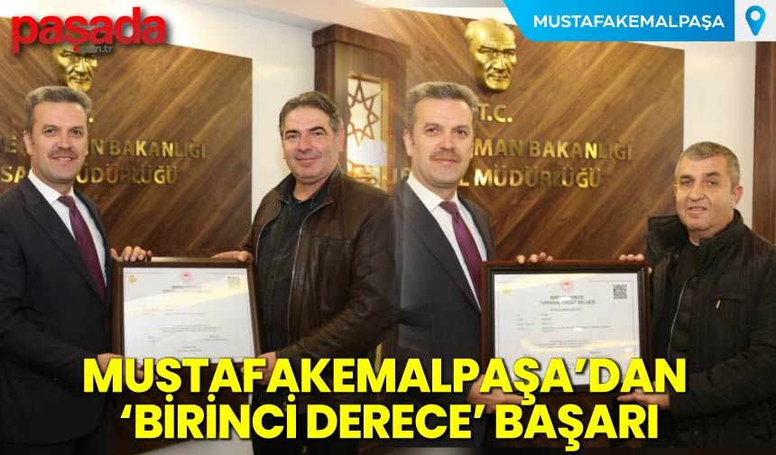 Mustafakemalpaşa'dan''Birinci Derece'' Başarı
