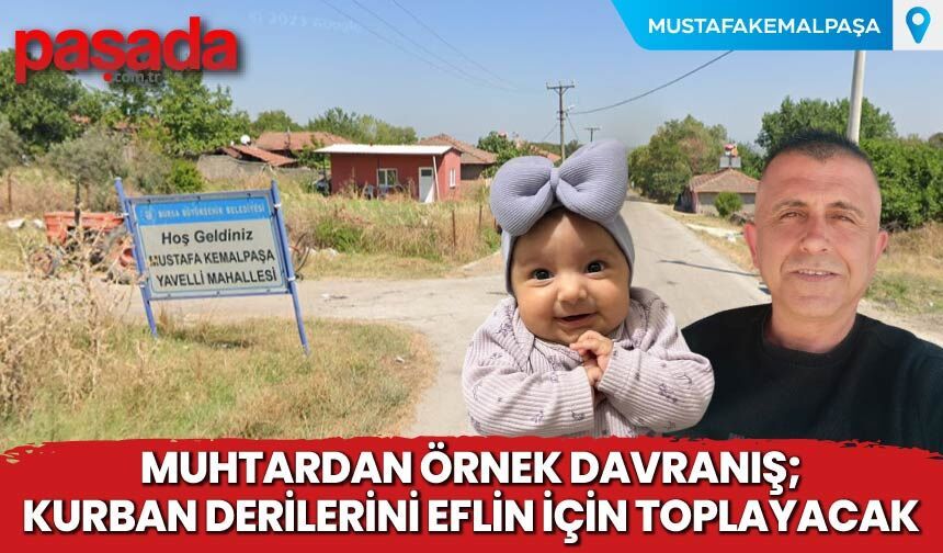 Muhtardan Örnek Davranış, Kurban Derilerini Eflin İçin Toplayacak