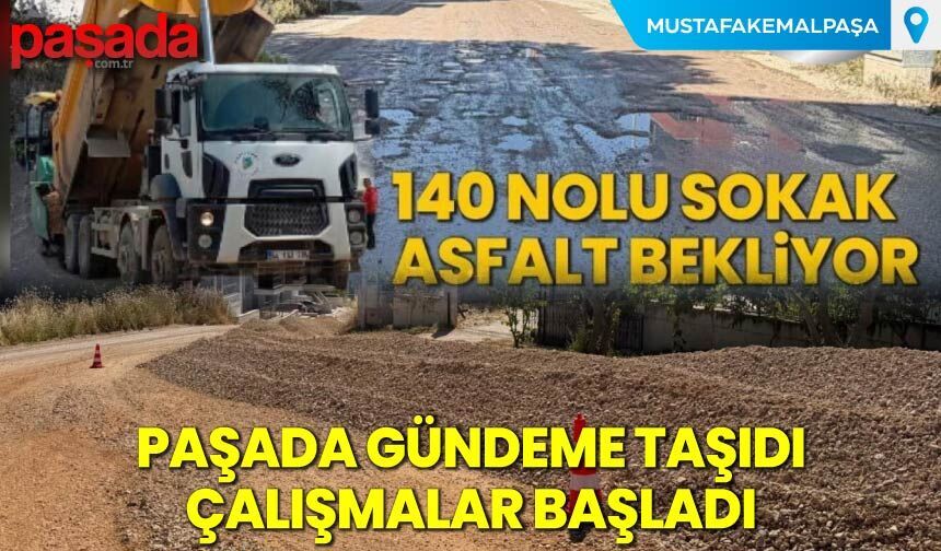 Paşada Gündeme Taşıdı, Çalışmalar Başladı