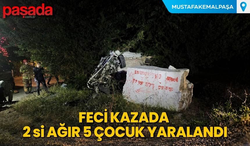 Feci Kazada 2 si Ağır 5 Çocuk Yaralandı